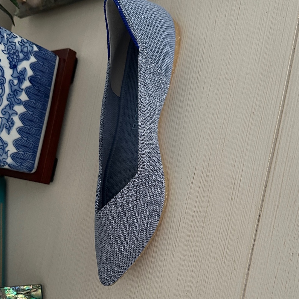 Rothy's Pointed Toe Flats in Light Blue - Picture 2 of 5
